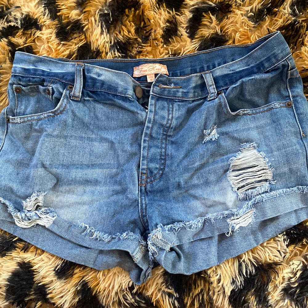 Free Heart Denim shorts